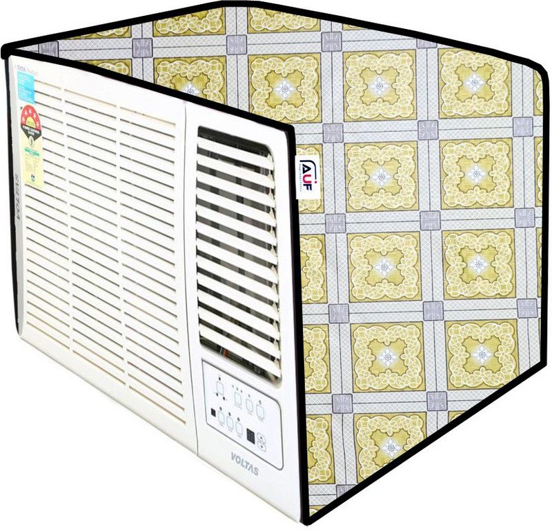 AAVYA UNIQUE FASHION Air Conditioner Cover  (Width: 69 cm, Yellow)