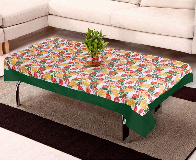 Flipkart SmartBuy Floral 4 Seater Table Cover  (Yellow, Cotton)