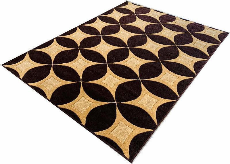 SANA CARPET T Brown, Beige Wool Carpet  (150 cm, X 200 cm, Square)