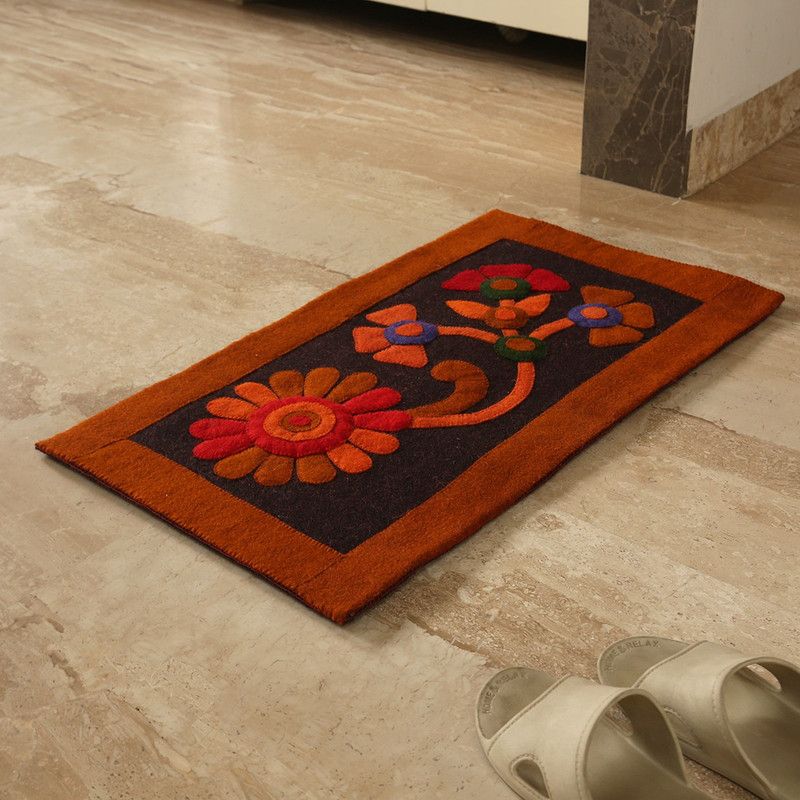 ExclusiveLane Wool Door Mat  (Multicolor, Medium)