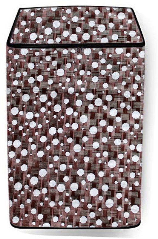 KingMatters Top Loading Washing Machine Cover  (Width: 56 cm, Black, Brown)
