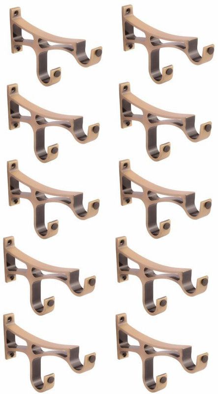 KARIYA Brown Rod Rail Bracket, Curtain Knobs Metal