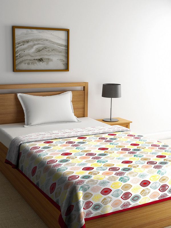 ROMEE Motifs Double Dohar for Mild Winter  (Cotton, Multicolor)