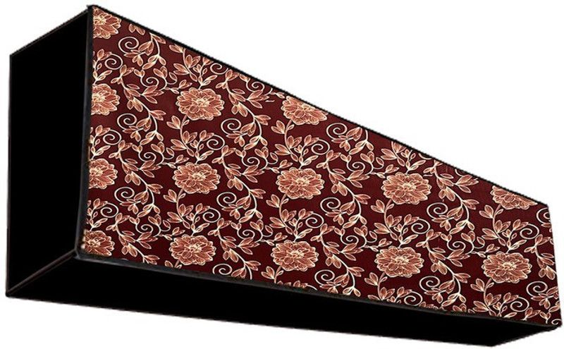 SAVEIT Air Conditioner Cover  (Width: 31 cm, Maroon, Golden)