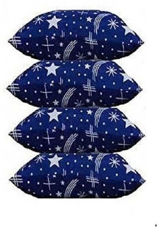 PIYALAWALA Microfibre Abstract Sleeping Pillow Pack of 4  (Blue)