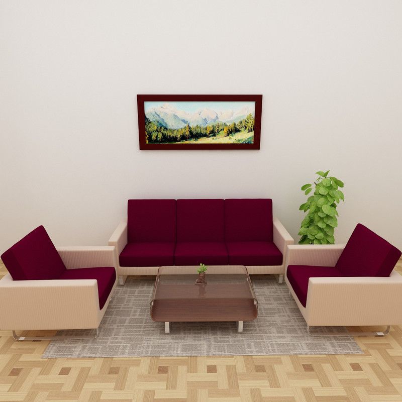 Glassiano Terry Plain Sofa Cover  (Maroon Pack of 10)