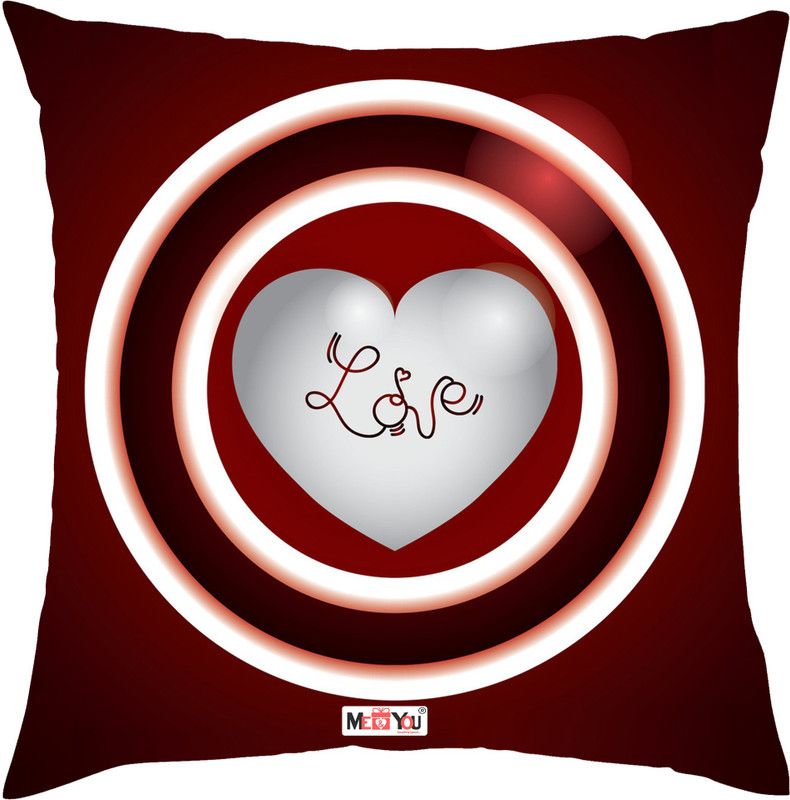 ME&YOU Microfibre Geometric Cushion Pack of 1  (Multicolor)