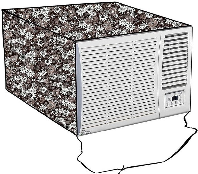 Fabrious Air Conditioner Cover  (Width: 34 cm, Black, Gray)