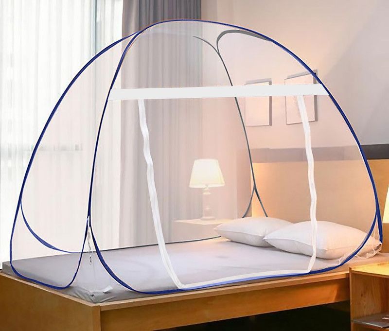 Polyester Adults Mosquito Net  (Dark Blue)