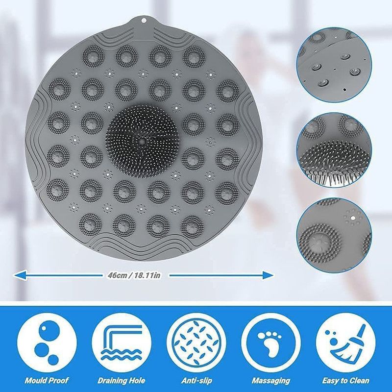 Garg Enterprises Rubber Floor Mat  (Grey, Medium)