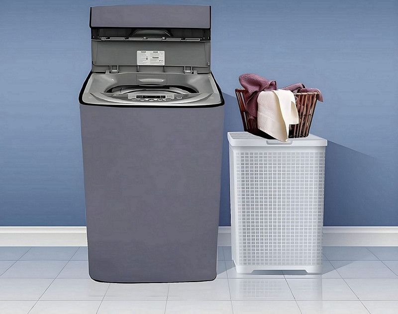 Anush Marino Top Loading Washing Machine Cover  (Width: 59 cm, Grey)