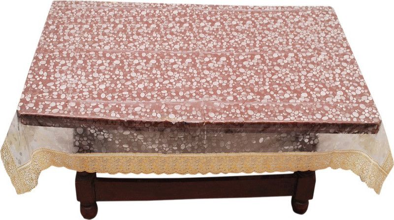 E-Retailer Printed 4 Seater Table Cover  (Transparent, PVC (Polyvinyl Chloride))