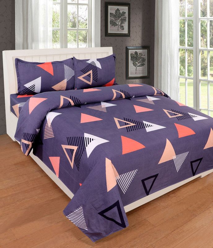Cotton Double Bedsheet  (Pack of 1, Multcolor)