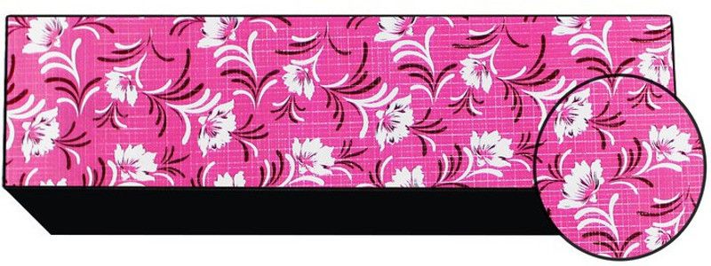 JM Homefurnishings Air Conditioner Cover  (Width: 86 cm, Pink, White)