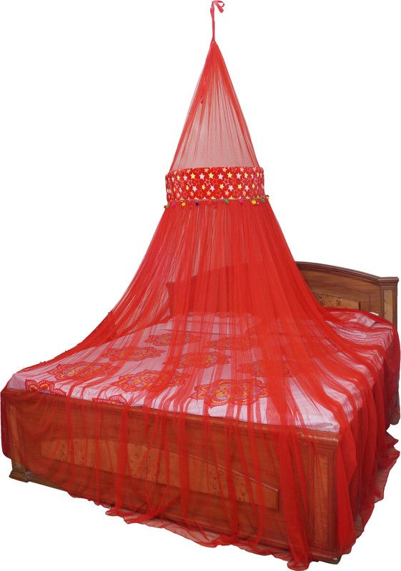 Creative Textiles Polyester Adults Washable CTMNWMNOH24178 Mosquito Net  (Multicolor, Ceiling Hung)