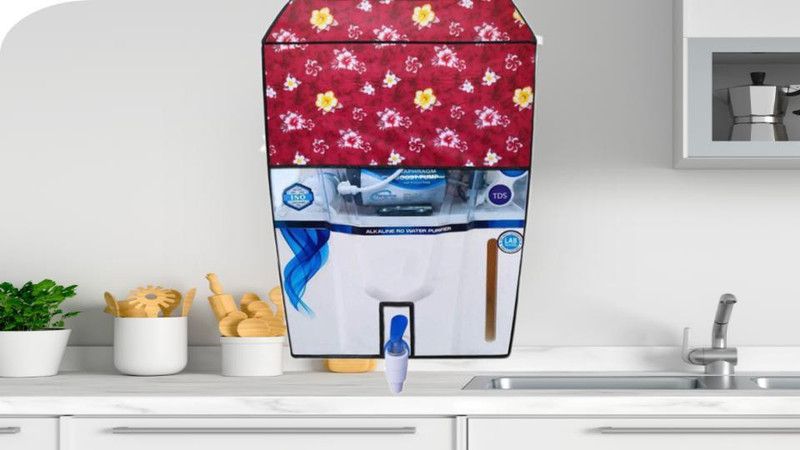 THE LION'S SHARE Water Purifier Cover  (Width: 38 cm, Maroon)