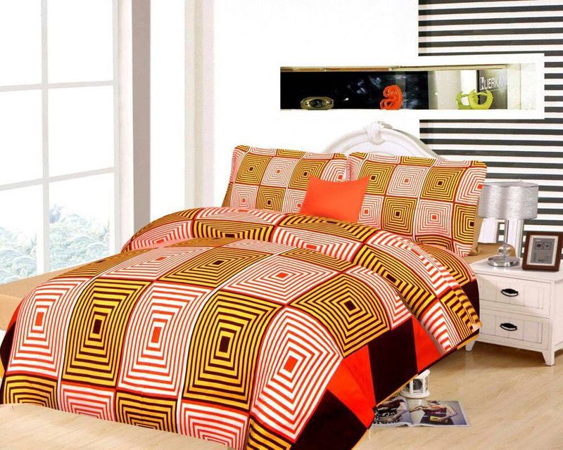 Balaji fab Cotton Queen Checkered Flat Bedsheet  (Pack of 1, Multicolor)