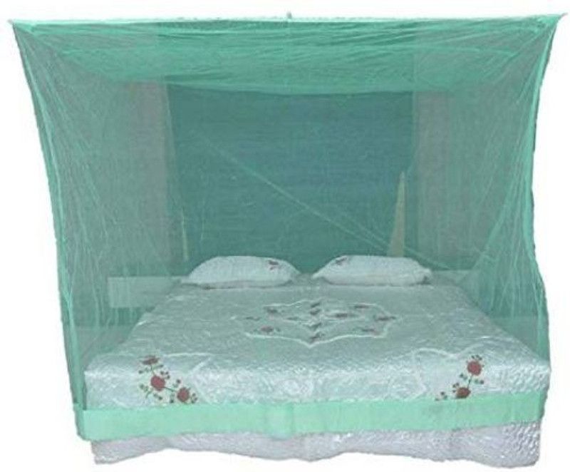Bluebell Nylon Adults Washable Mosquito Net For Bed/08 Mosquito Net  (Green, Bed Box)