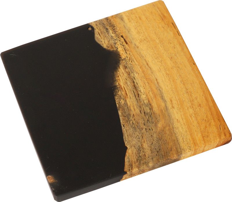 Mystic Wood Rectangle Reversible Wood Coaster Set  (Pack of 4)