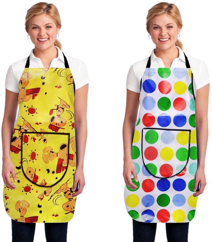 TYLORSTYLE PVC Apron - Free Size  (Multicolor, Pack of 2)