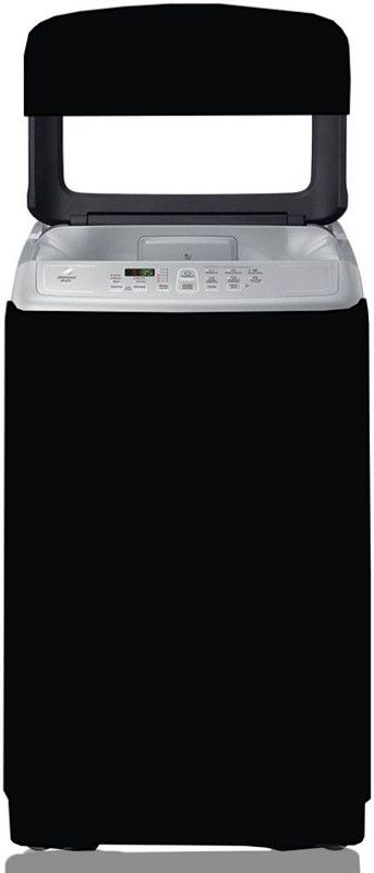 KVAR Top Loading Washing Machine Cover  (Width: 68 cm, Black)