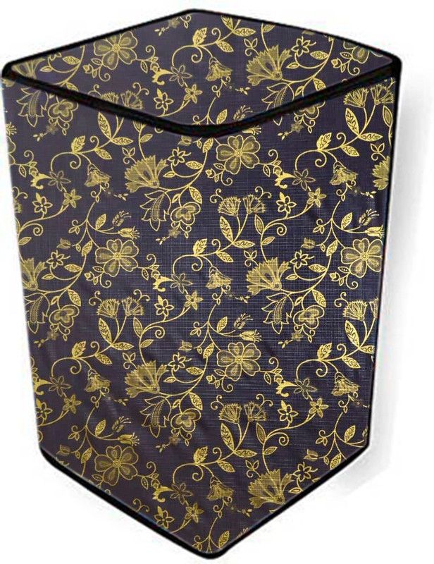 AAVYA UNIQUE FASHION Top Loading Washing Machine Cover  (Width: 61.3 cm, Gold,Flower)
