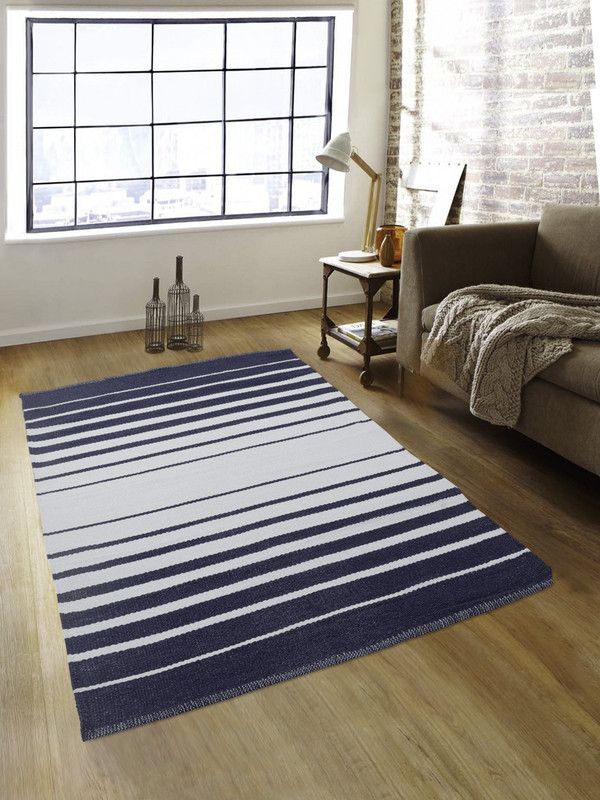 ROMEE Blue PP (Polypropylene) Dhurrie  (90 cm, X 150 cm, Rectangle)