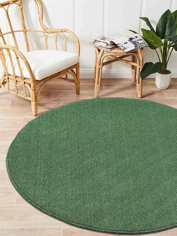 Saral Home Polyester Floor Mat  (Green, Medium)
