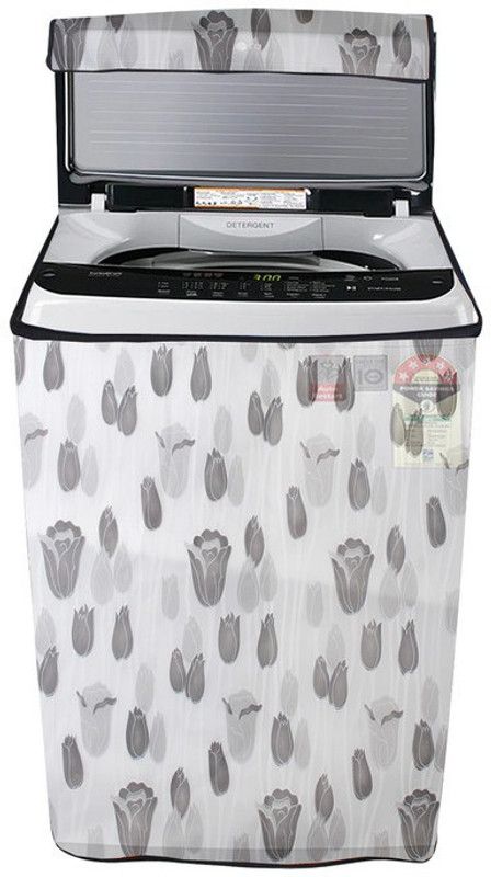 Nitasha Top Loading Washing Machine Cover  (Width: 57 cm, White, Gray)