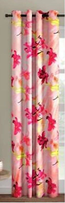 214 cm (7ft) Door Curtain  (Pink)