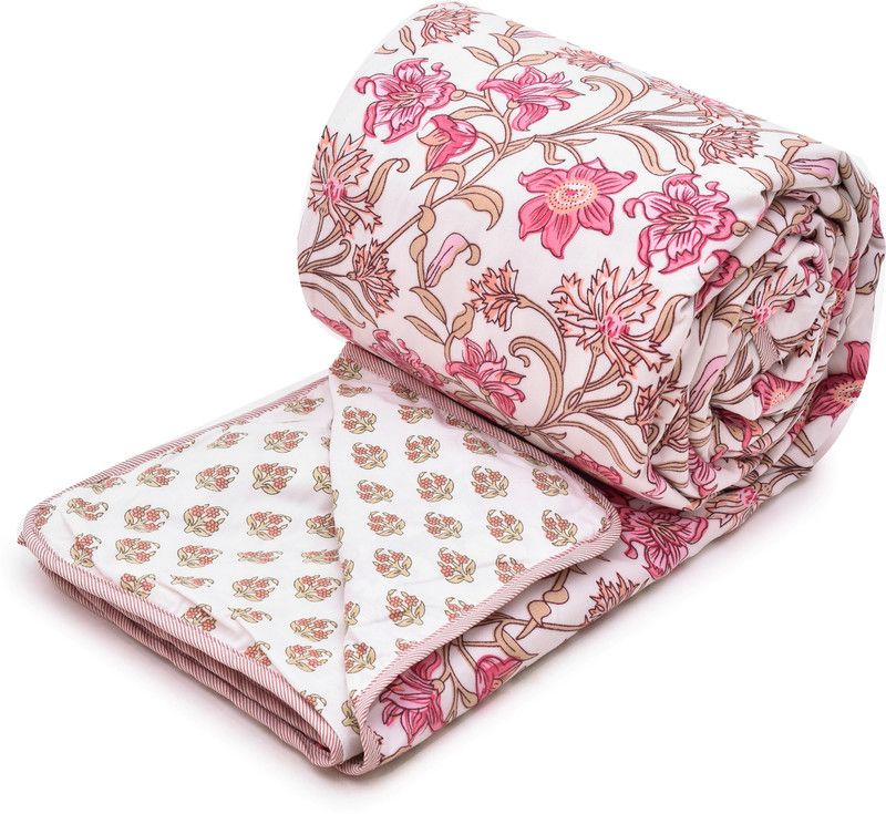 Flipkart SmartBuy Printed Double Dohar for AC Room  (Microfiber, Blue)