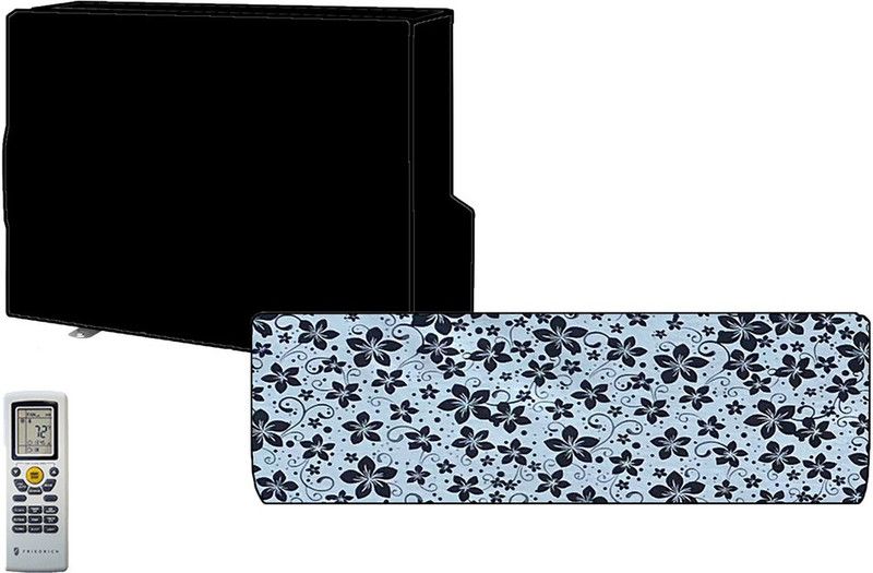 KVAR Air Conditioner Cover  (Width: 52 cm, Black, Gray)