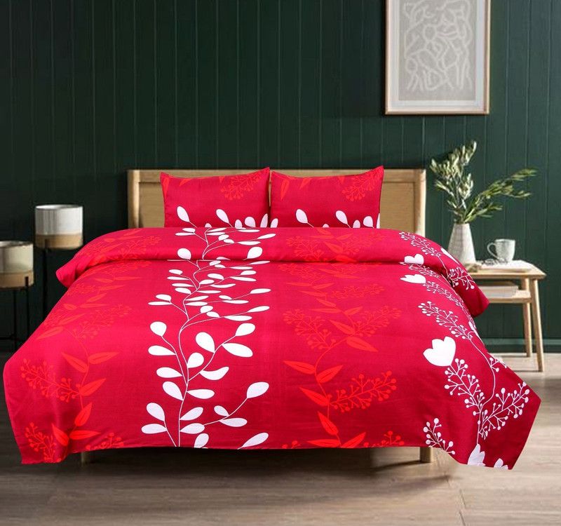 Polycotton Double 3D Printed Bedsheet  (Pack of 1, Multicolor)