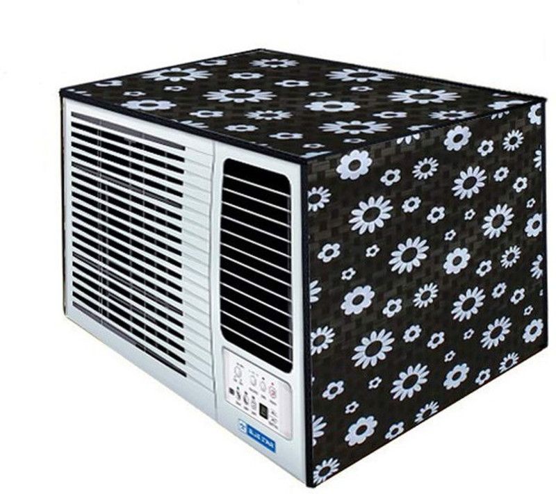 Fabrious Air Conditioner Cover  (Width: 58 cm, Black, White)