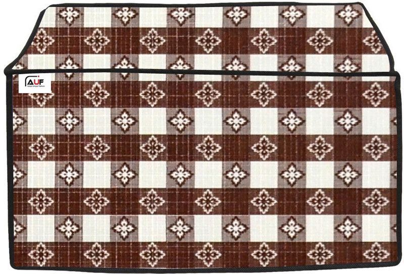 AAVYA UNIQUE FASHION Microwave Oven Cover  (Width: 47 cm, Brown,White)