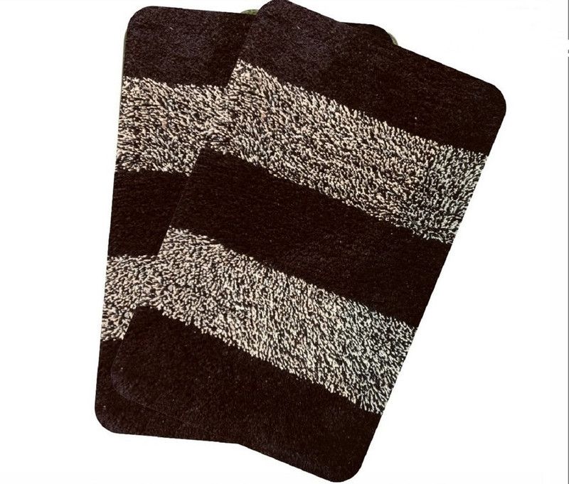 SRX Microfiber Door Mat  (Brown, Medium, Pack of 2)