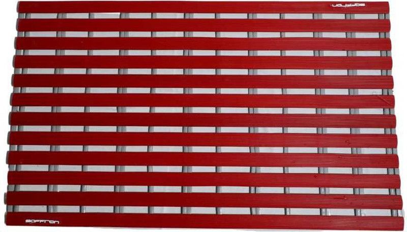 Saffrondecors PVC (Polyvinyl Chloride) Bathroom Mat  (Red, Extra Large)