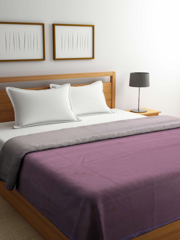 Raymond Home Solid Double Woollen Blanket for Heavy Winter  (100% Wool, Purlpe)
