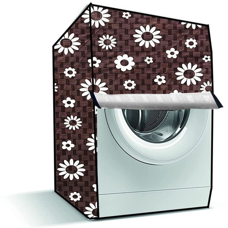 Delideal Front Loading Washing Machine Cover  (Width: 66 cm, Gray, White)