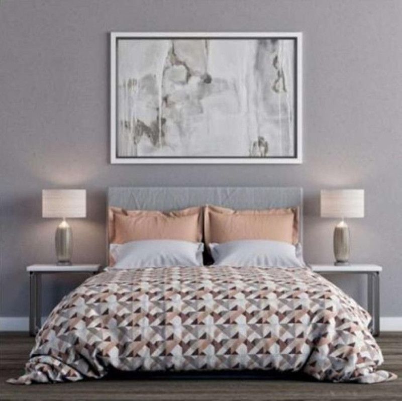 TRIDENT 120 TC Cotton Single Printed Flat Bedsheet  (Pack of 1, Peach)