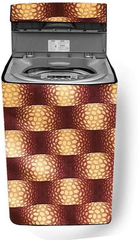 SAVEIT Top Loading Washing Machine Cover  (Width: 99 cm, Brown, Yellow)