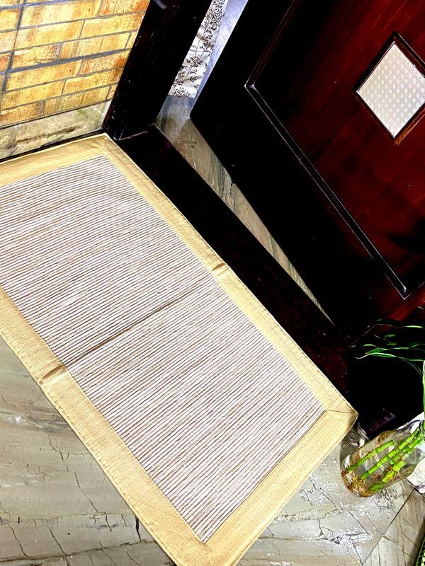 RADRUGS Beige Cotton Runner  (60 cm, X 300 cm, Rectangle)