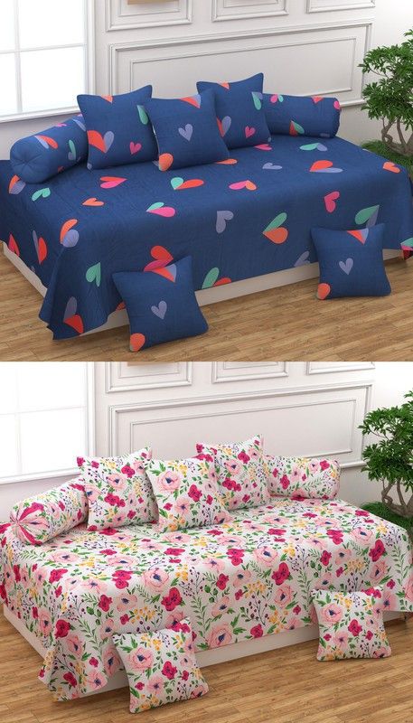 CHHILAKIYA Polycotton Abstract Diwan Set  (Multicolor)