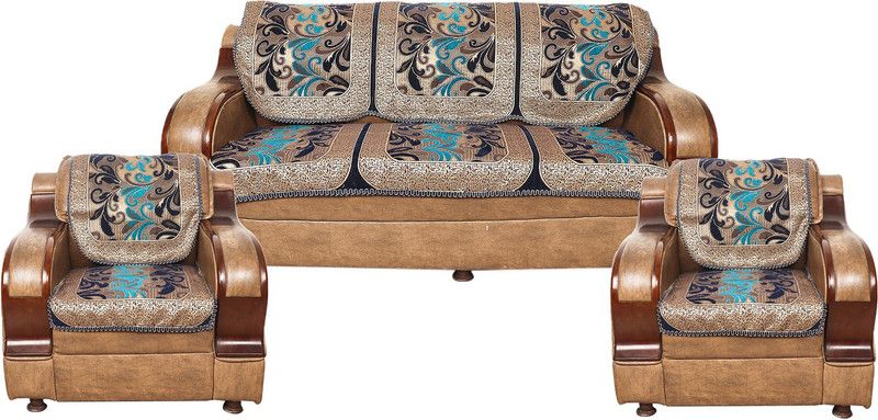 S N TRADERS Cotton Floral Sofa Cover  (Ferozi Pack of 6)