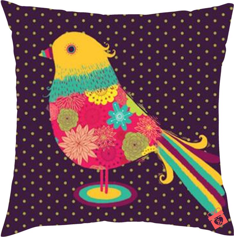 ME&YOU Microfibre Polka Cushion Pack of 1  (Multicolor)