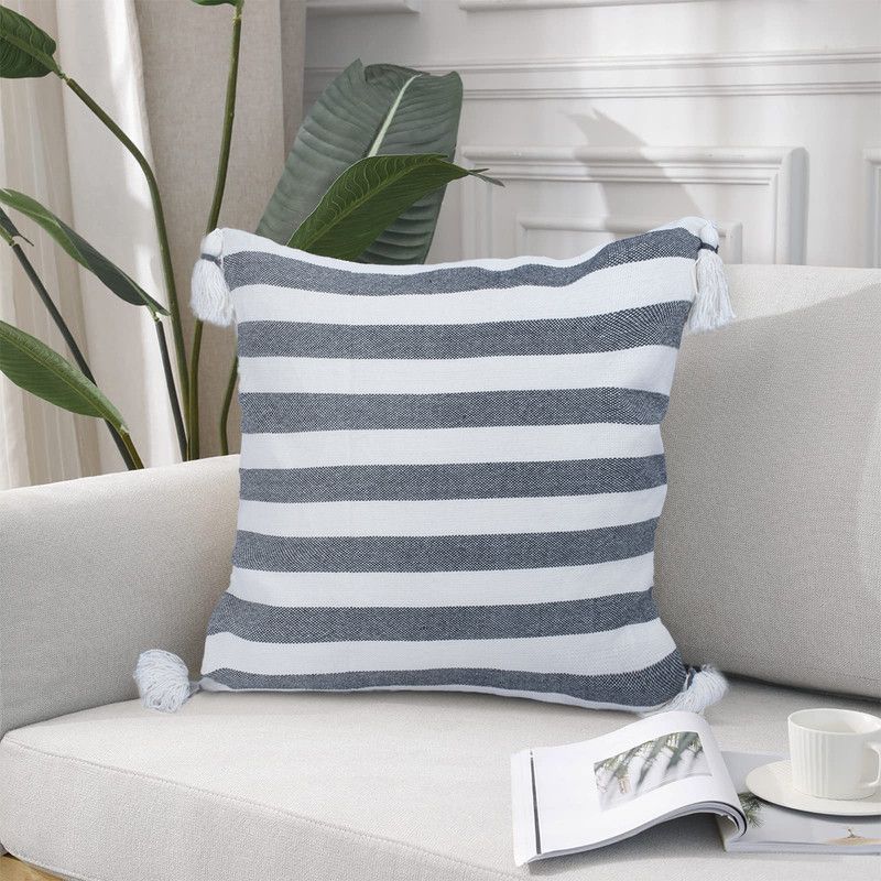 N & H Wool Abstract Cushion Pack of 1  (Grey)