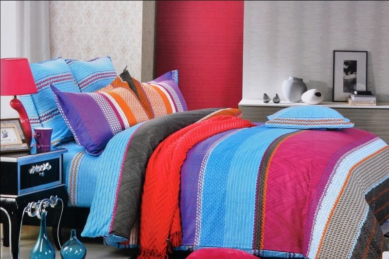 Valtellina 205 TC Cotton Single Abstract Flat Bedsheet  (Pack of 1, Purple)