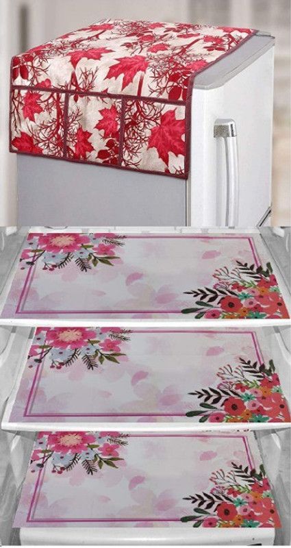 NICASA Fridge Mat  (Width: 27 cm, Red)