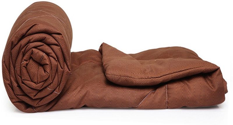 Dream Weaverz Solid Double Comforter for AC Room  (Microfiber, Brown)