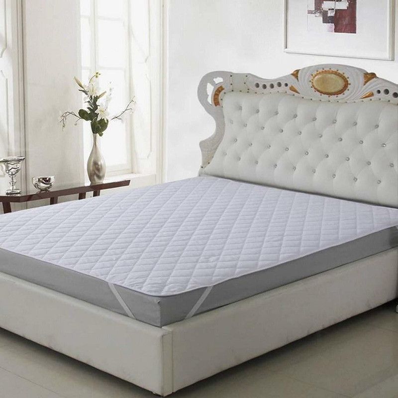 DORISTYLE Elastic Strap King Size Mattress Cover  (White)